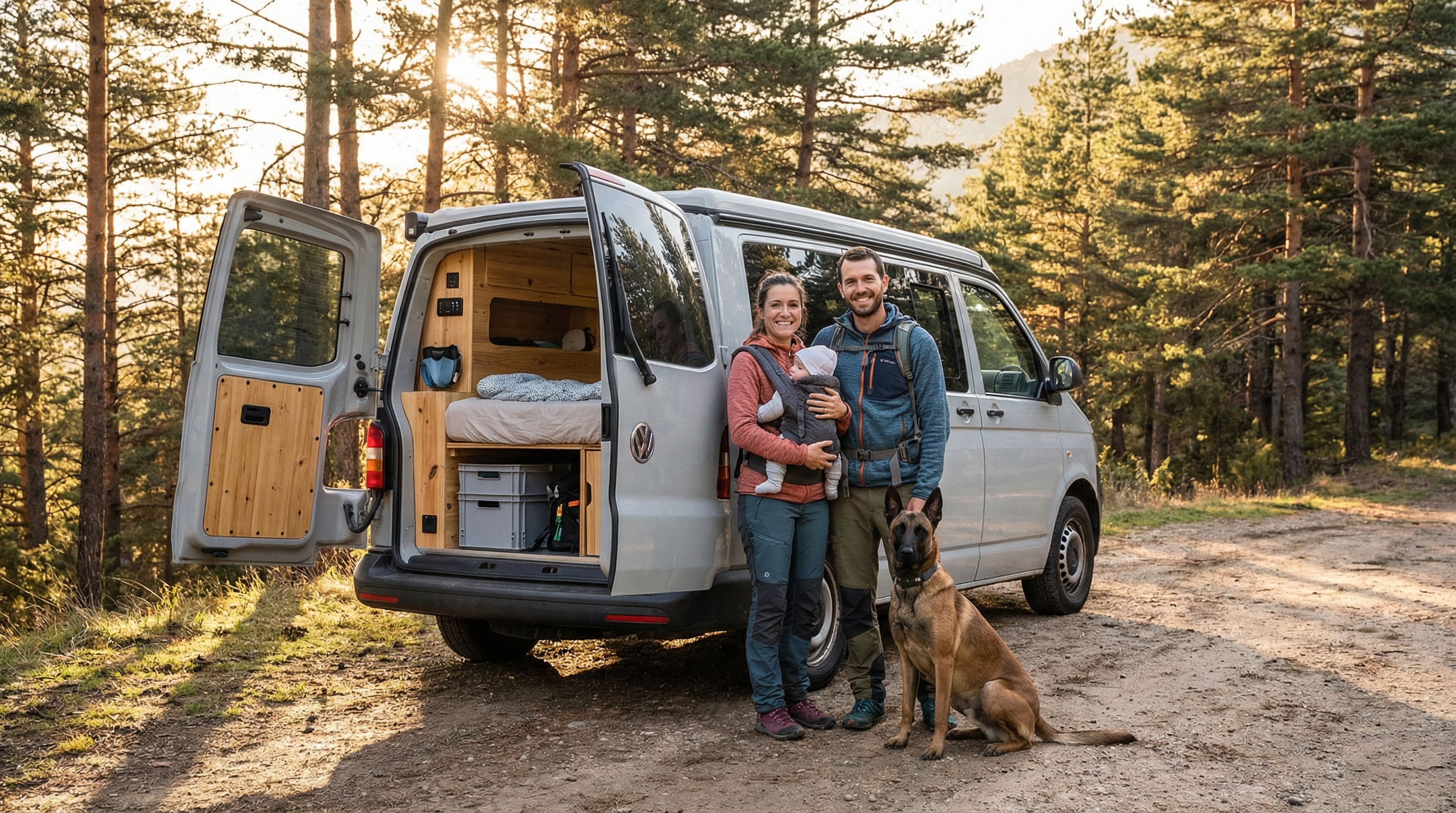 Zone lit avec espace pour bébé